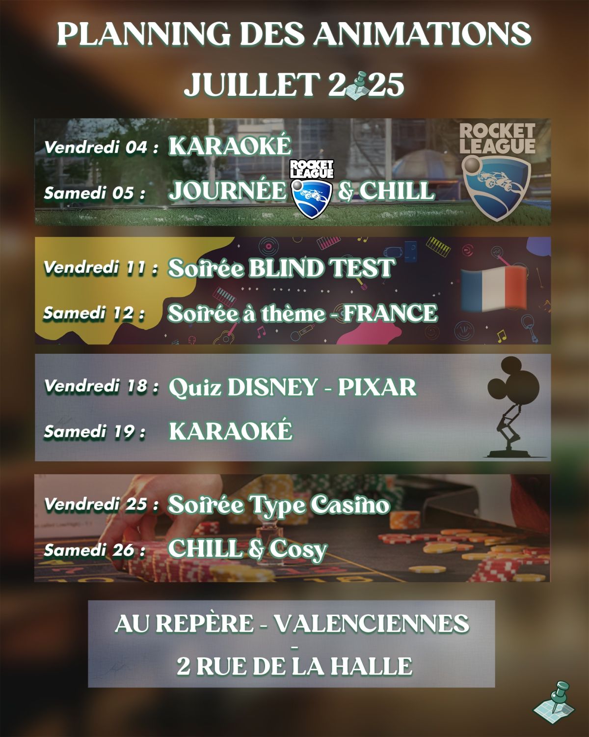 Planning Animations Juillet 2025